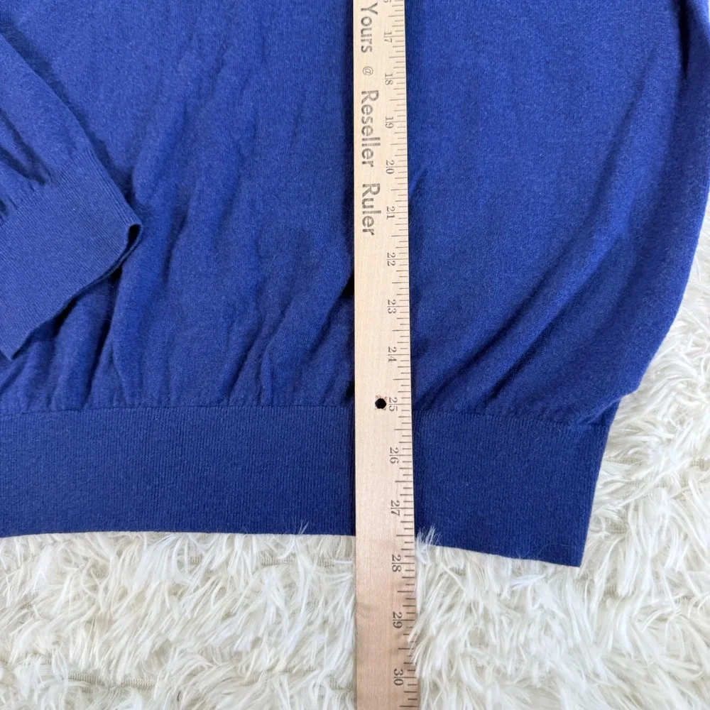Polo Ralph Lauren Mens XXL Blue Cotton Cashmere Crewneck Sweater Pullover